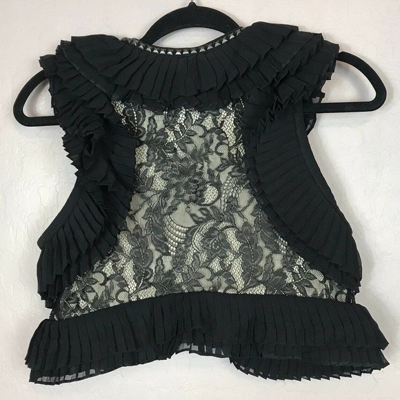 NEW Faith Connexion Silk Flounced Bolero Vest S - Picture 6 of 7